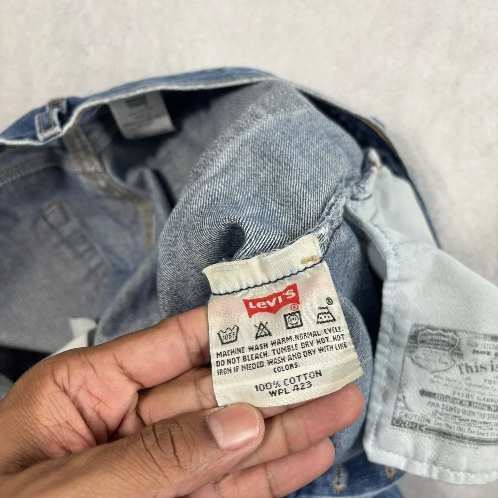 VTG‎ Levi's 501 Button Fly Blue Denim Jeans Men's Waist 34